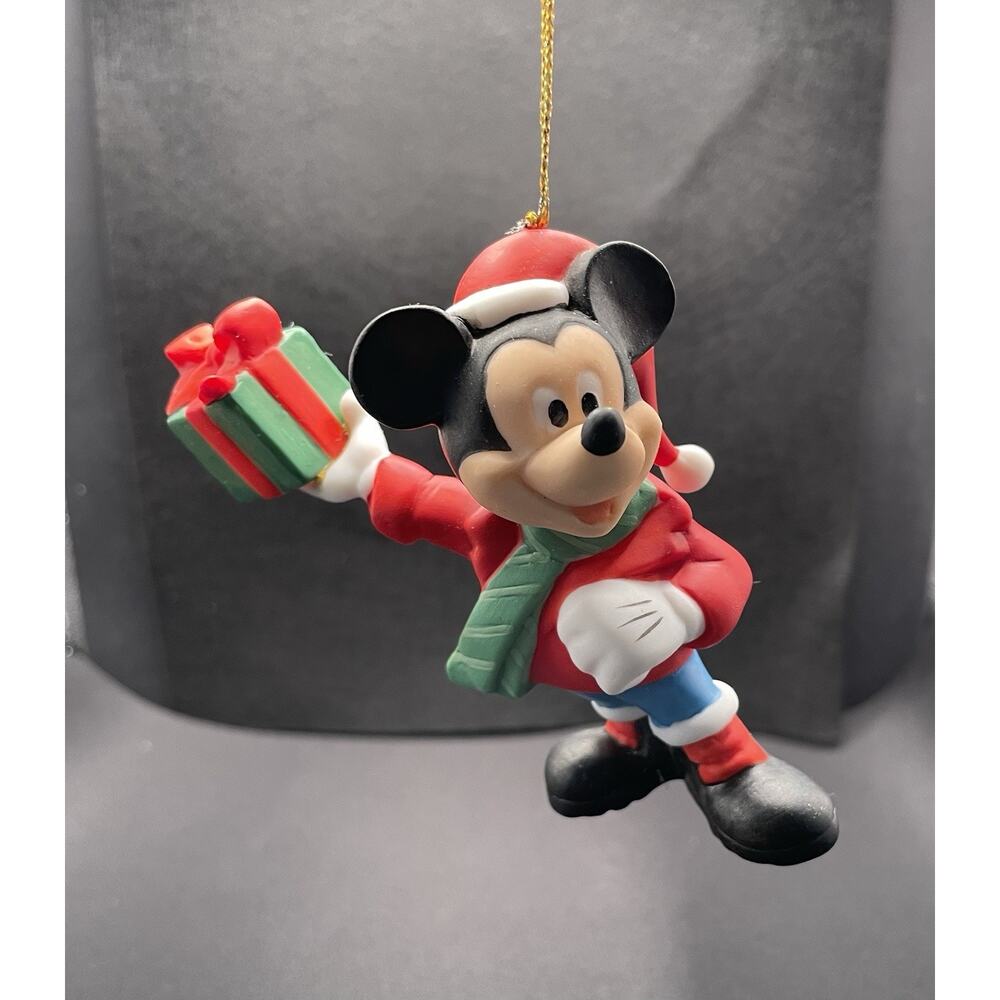 Vintage Grolier Disney Porcelain Treasure Mickey Mouse Christmas Ornament‎